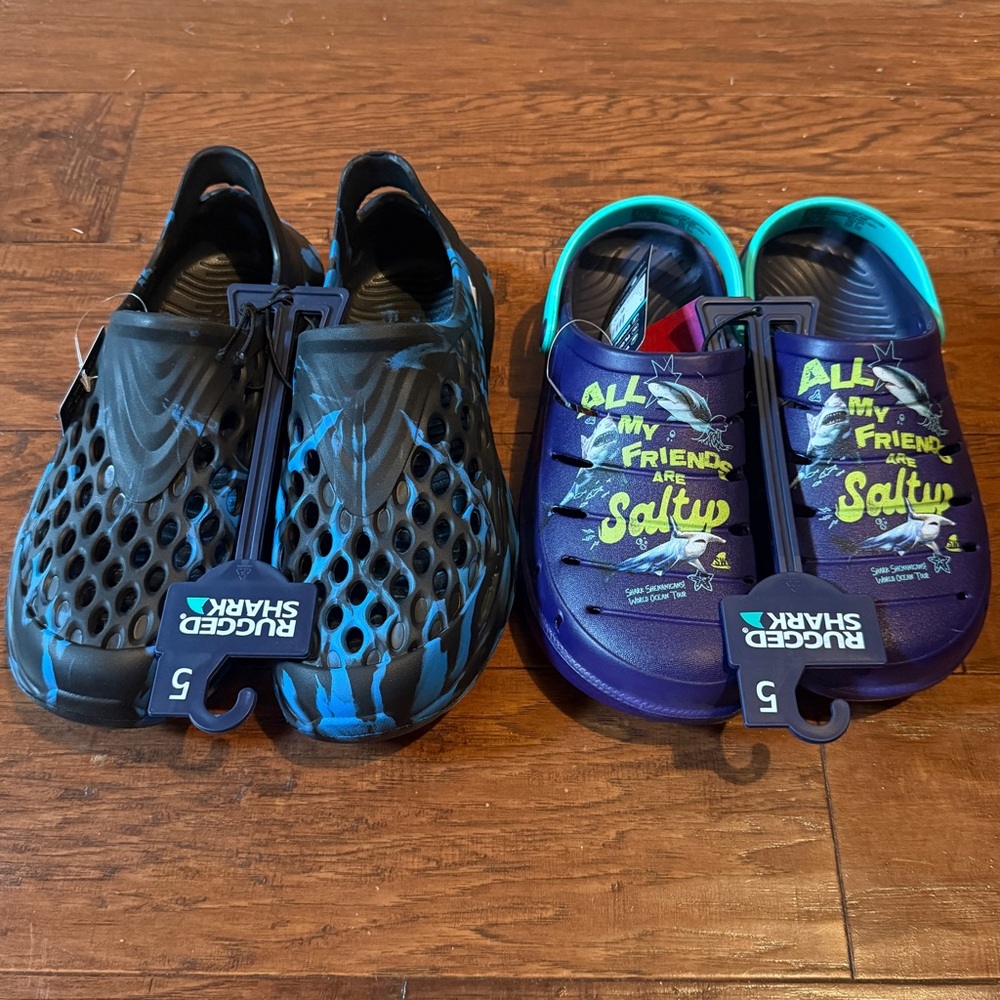 2 Big Boys Slip On Water Sneakers Clogs